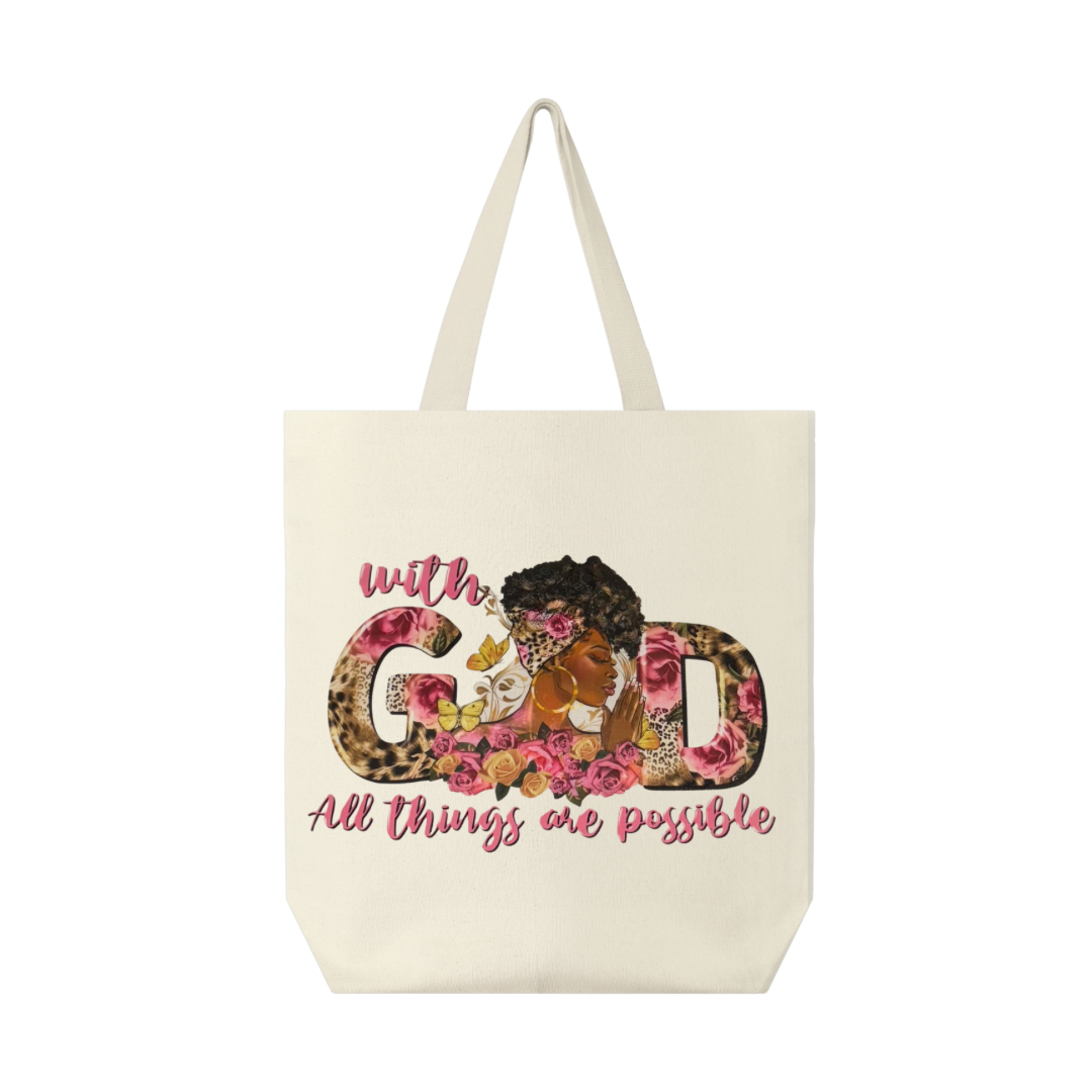 With God All Things Are Possible Tote Bag