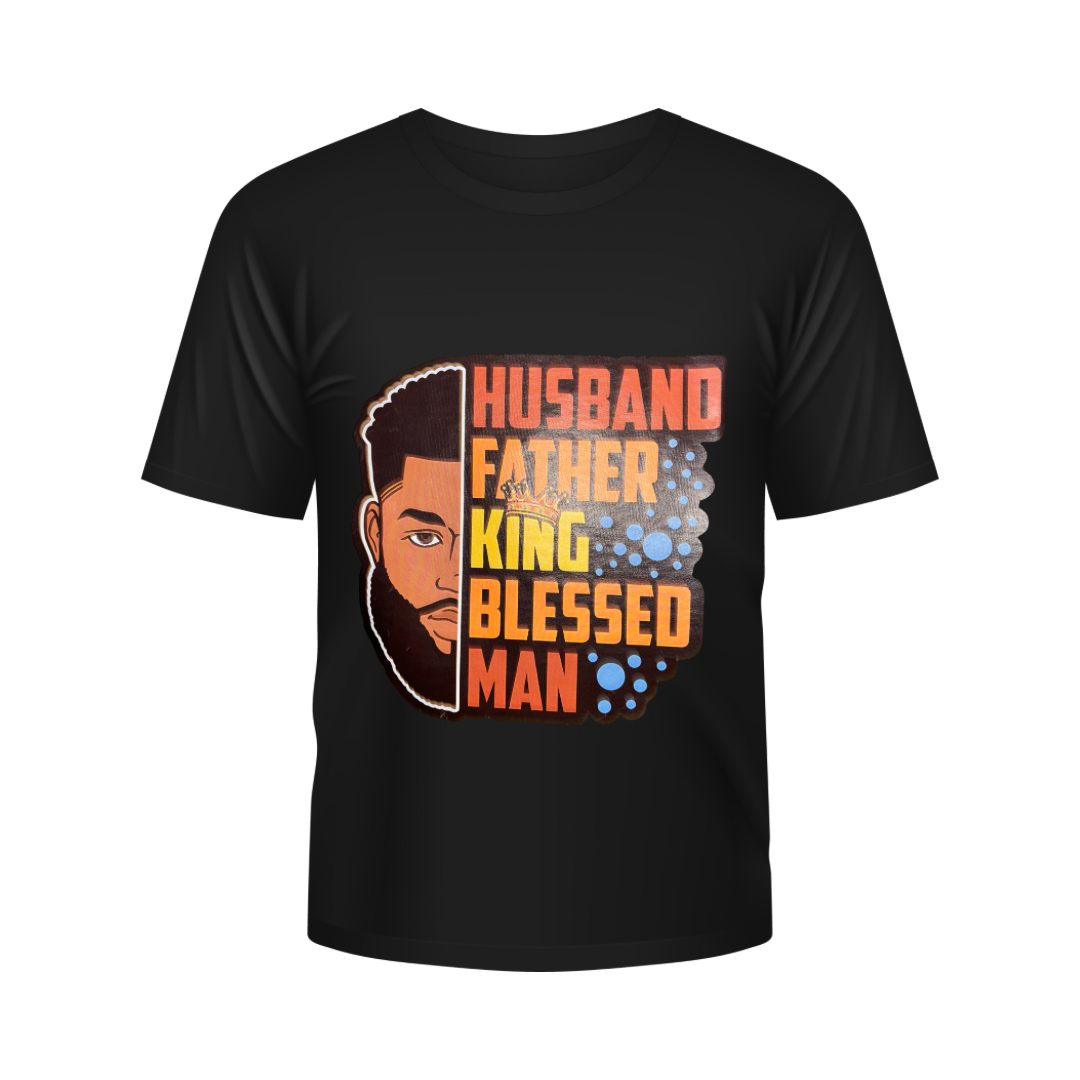 Husband Father King Blessed Man Tee
