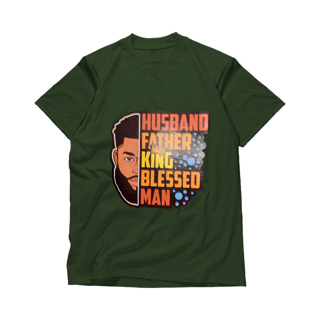 Husband Father King Blessed Man Tee